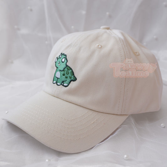 Kawaii Triceratops Dino Dad Cap