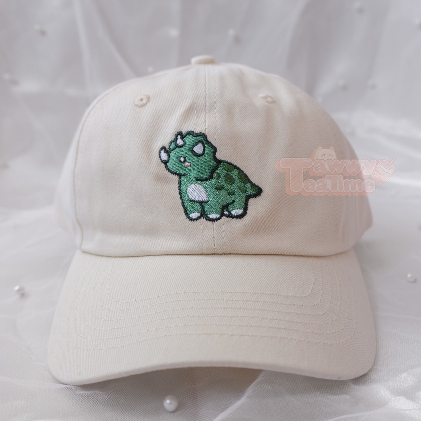 Kawaii Triceratops Dino Dad Cap