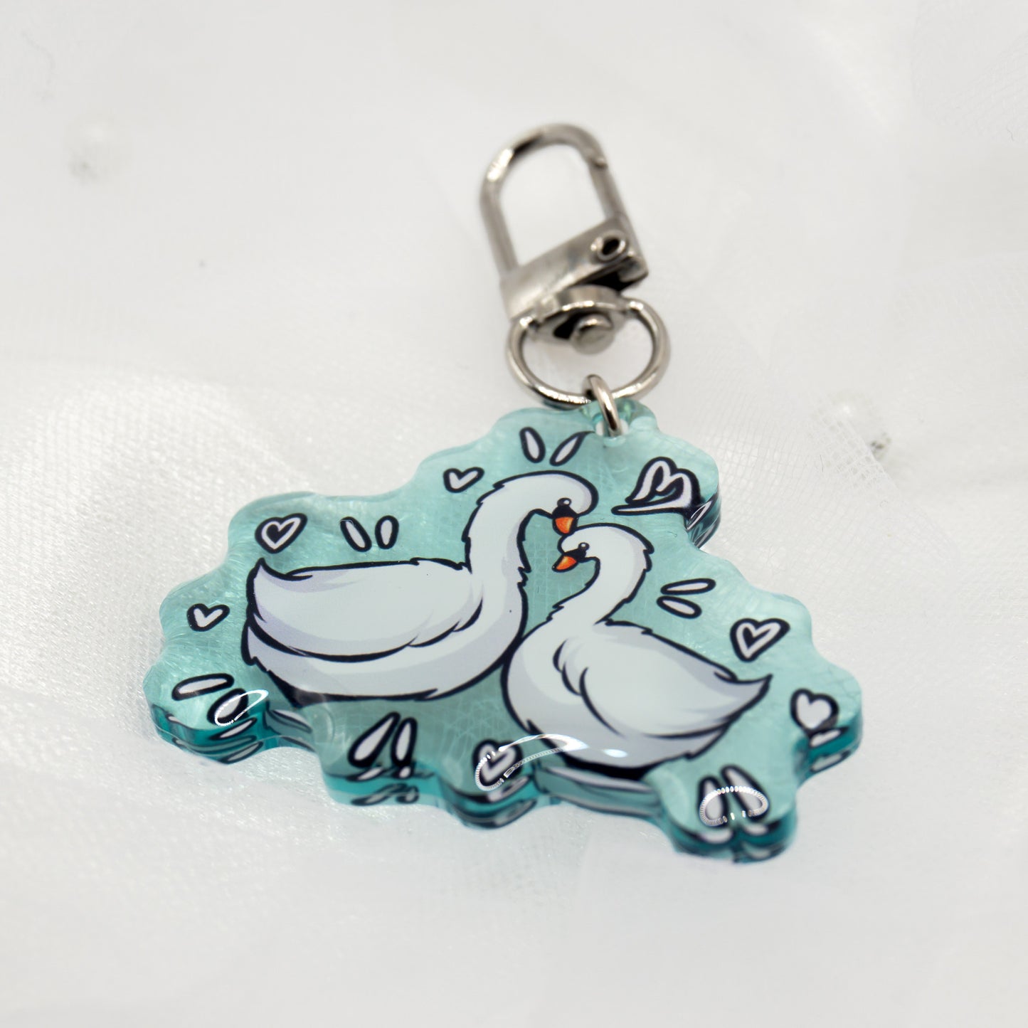 Kawaii Schwan Schlüsselanhänger