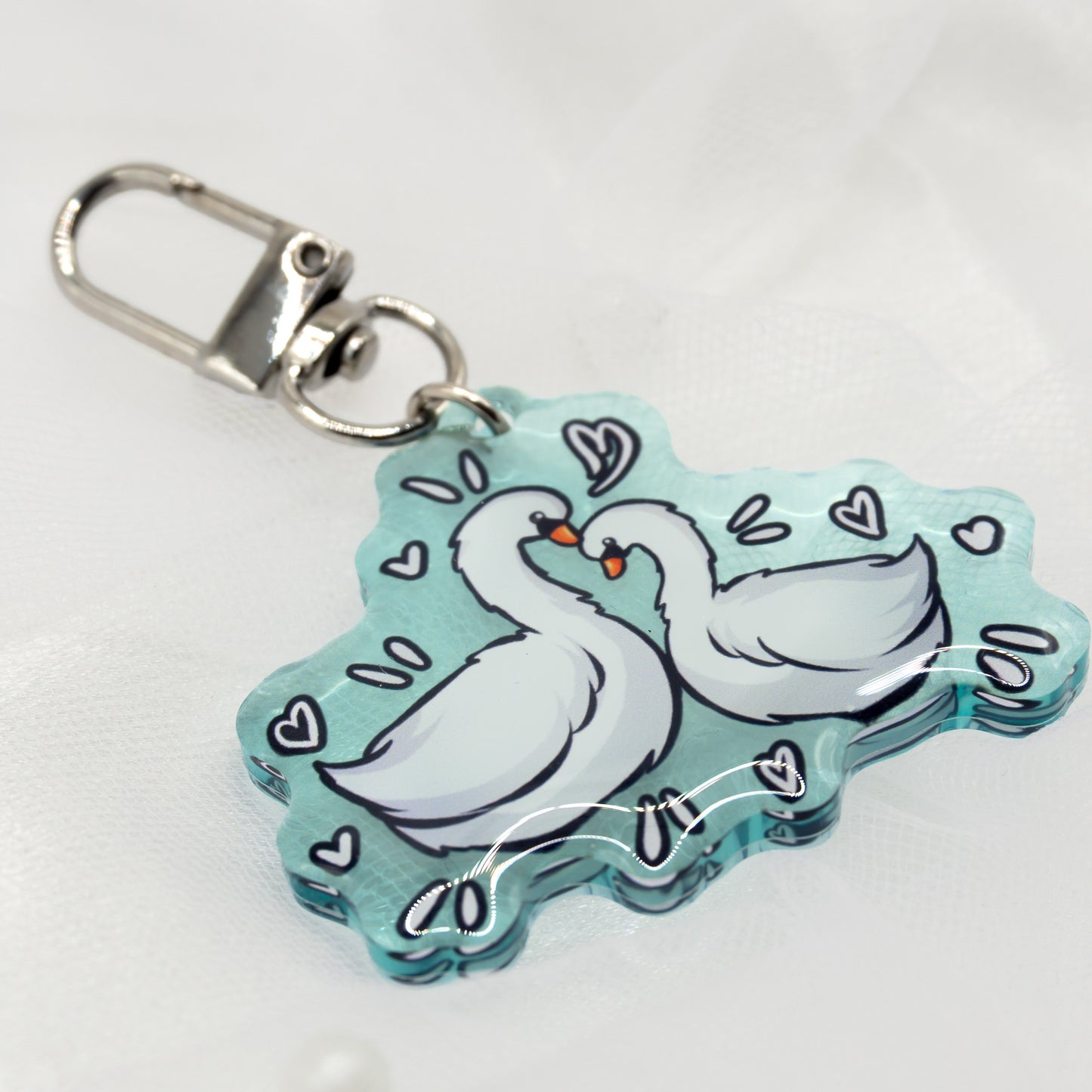 Kawaii Schwan Schlüsselanhänger