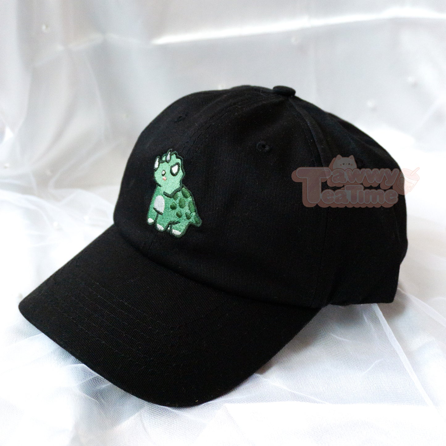 Kawaii Triceratops Schwarze oder Beige Dino Dad Cap