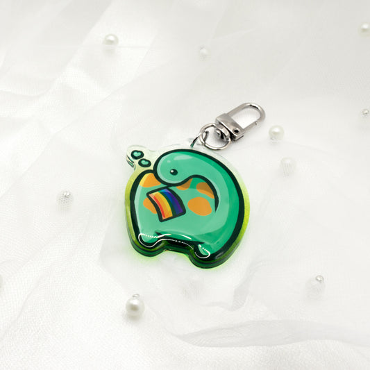Kawaii Pride Month LGTBQ+ Rainbow Dino Schlüsselanhänger Charm