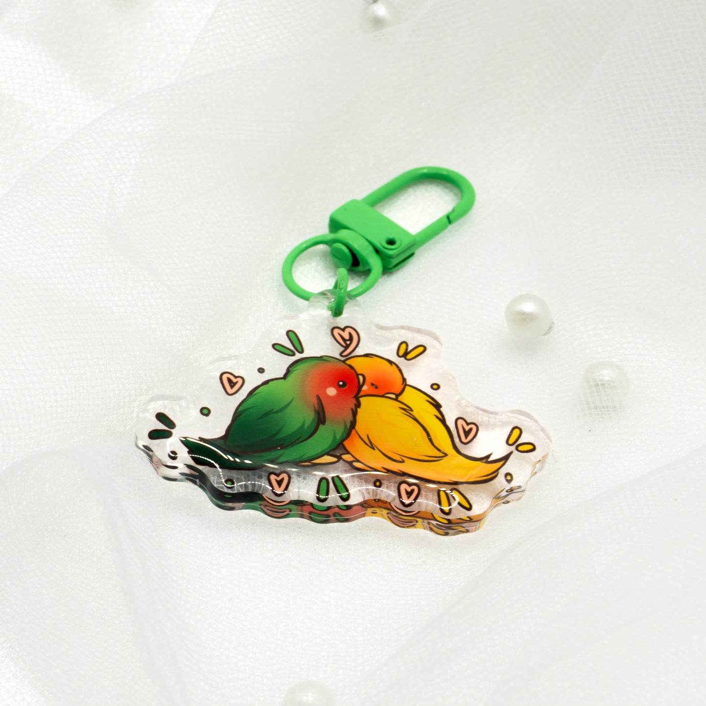 Kawaii Summer Flamingo Keychain