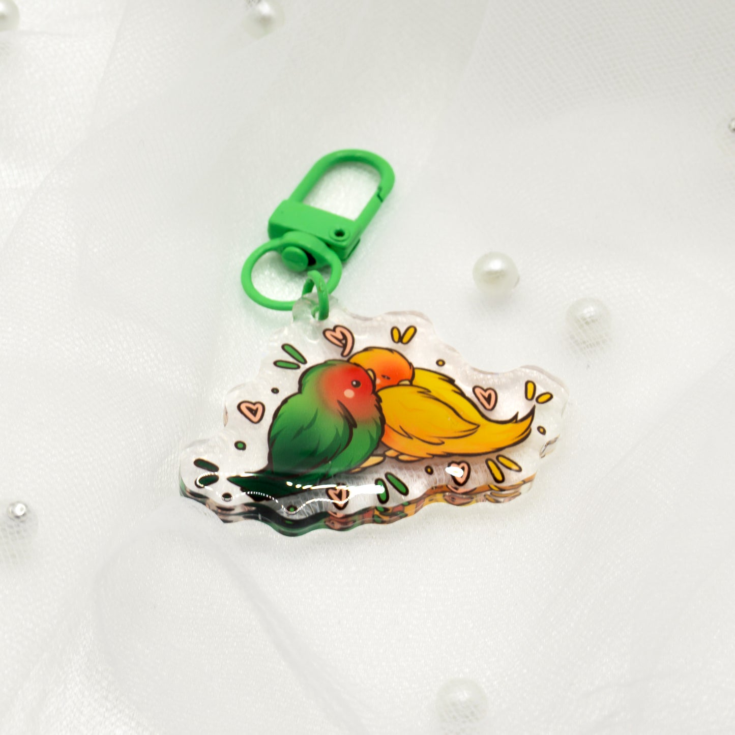Kawaii Summer Flamingo Keychain