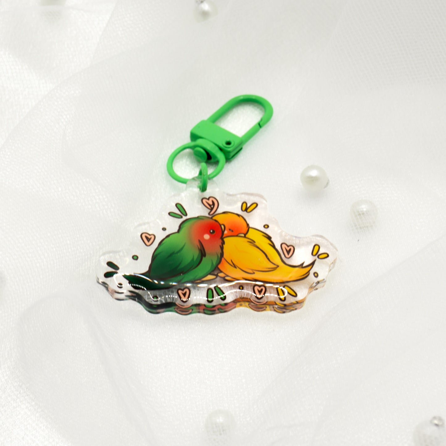 Kawaii Summer Flamingo Keychain