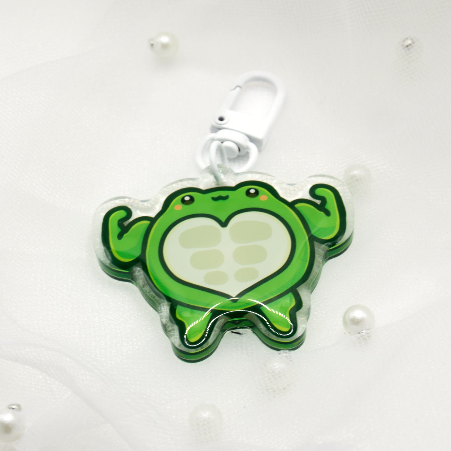 Kawaii Gym Frosch Charm Schlüsselanhänger