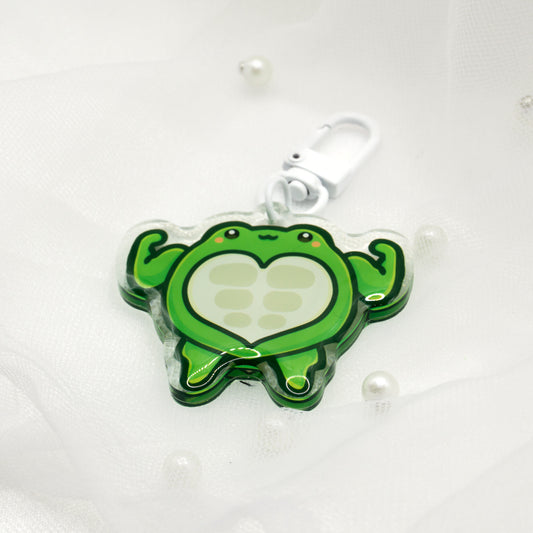 Kawaii Gym Frosch Charm Schlüsselanhänger