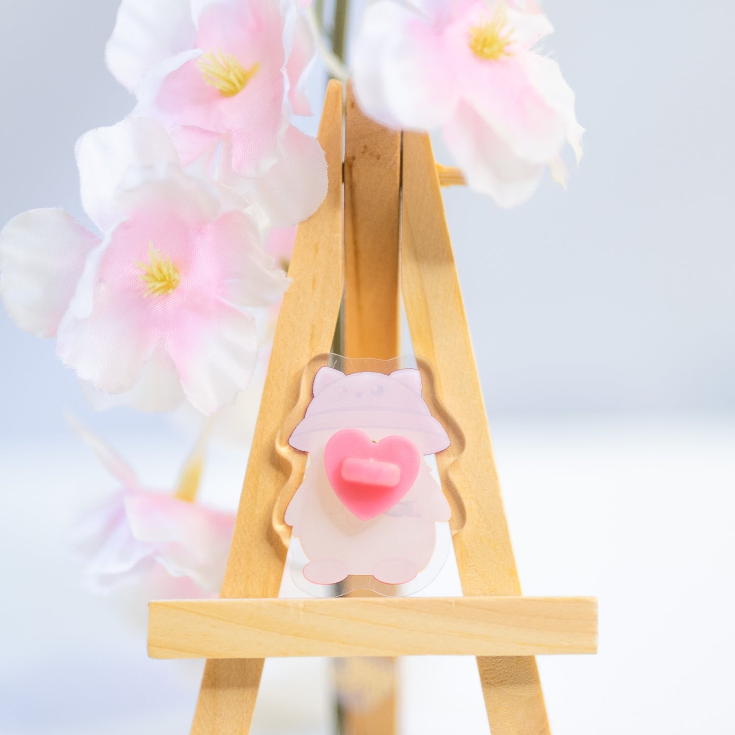 Kawaii Chicken with Knife Acrylic Pin