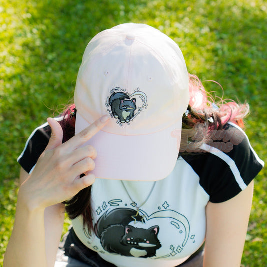 Kawaii Katze mit Messer & Herz Dad Cap