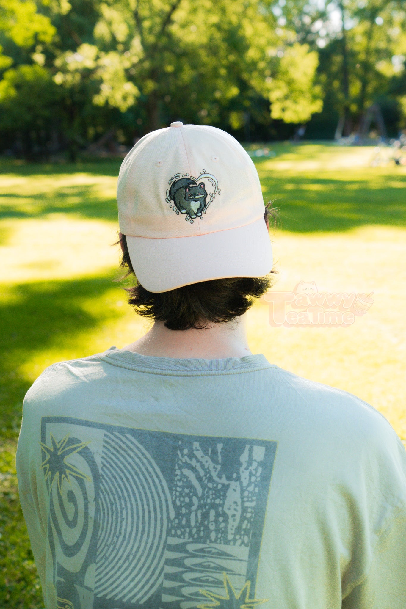 Kawaii Katze mit Messer & Herz Dad Cap