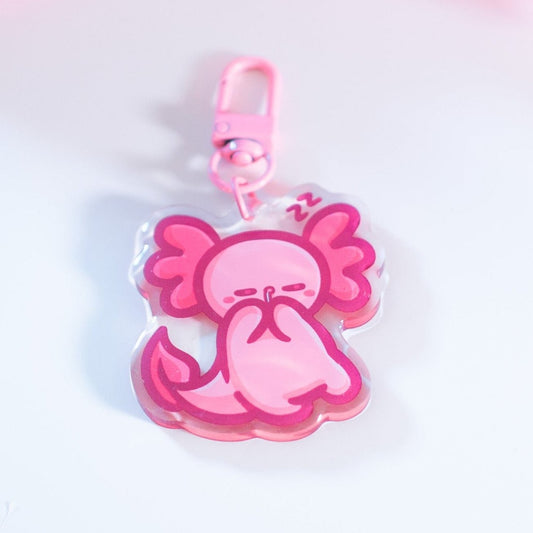 Kawaii Axolotl Love Keychain