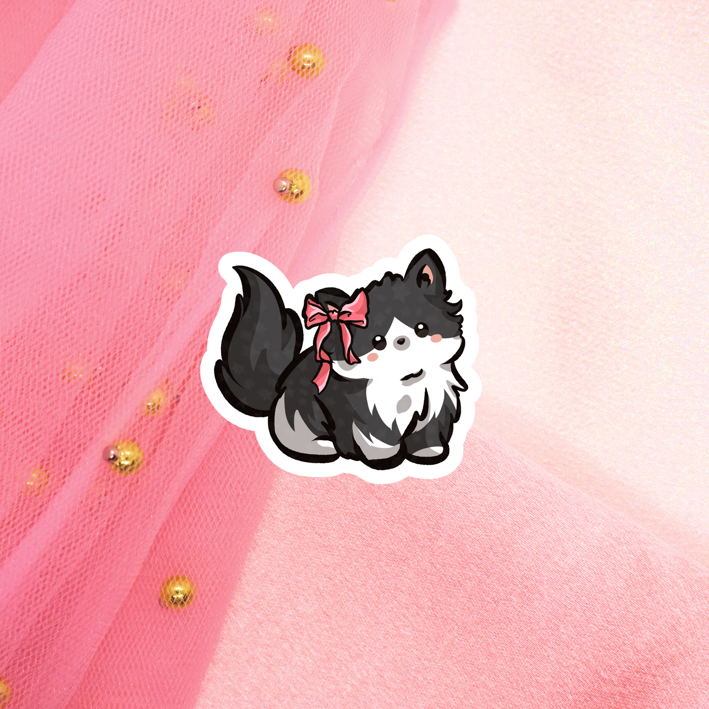 Coquette Kitties Glitter Sticker Umschlag