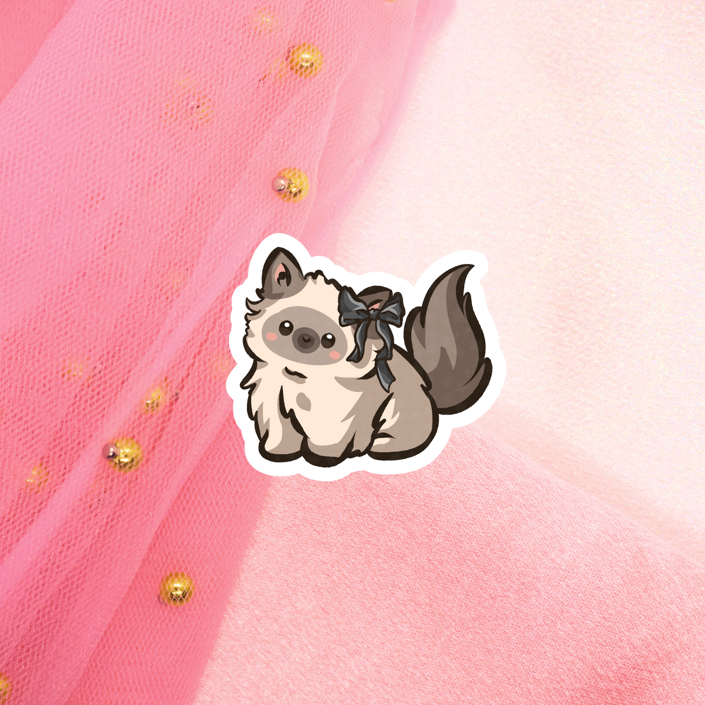 Coquette Kitties Glitter Sticker Umschlag