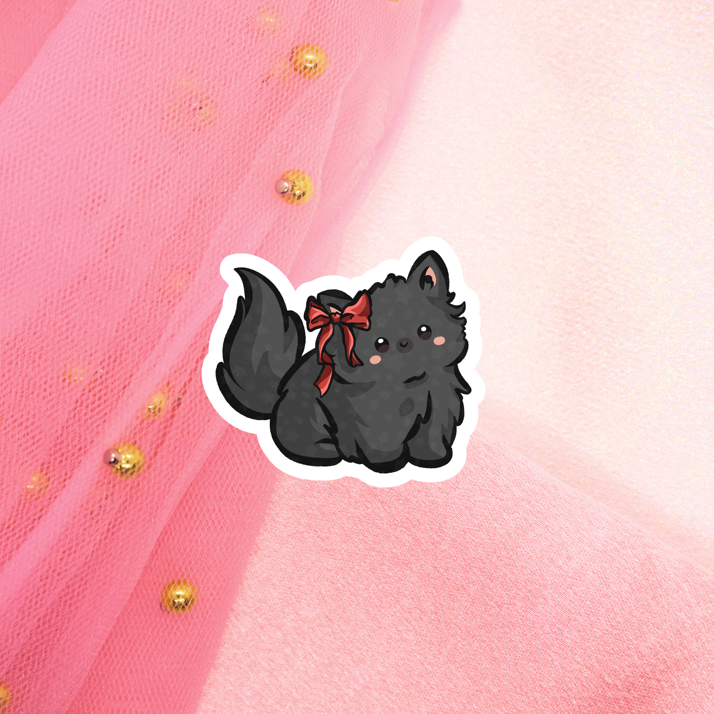 Coquette Kitties Glitter Sticker Umschlag