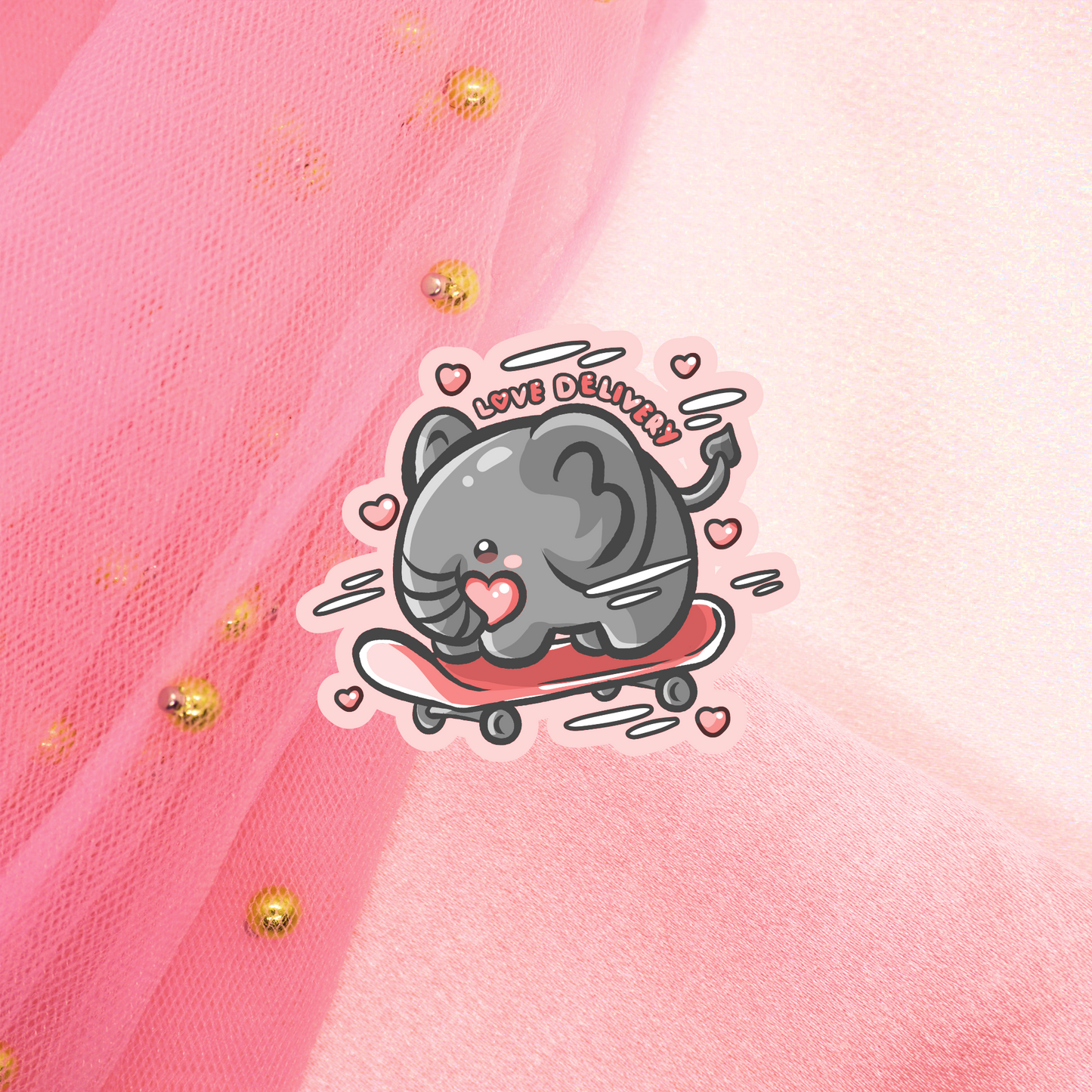 Cute Glitter Sticker Sleepy Tanuki