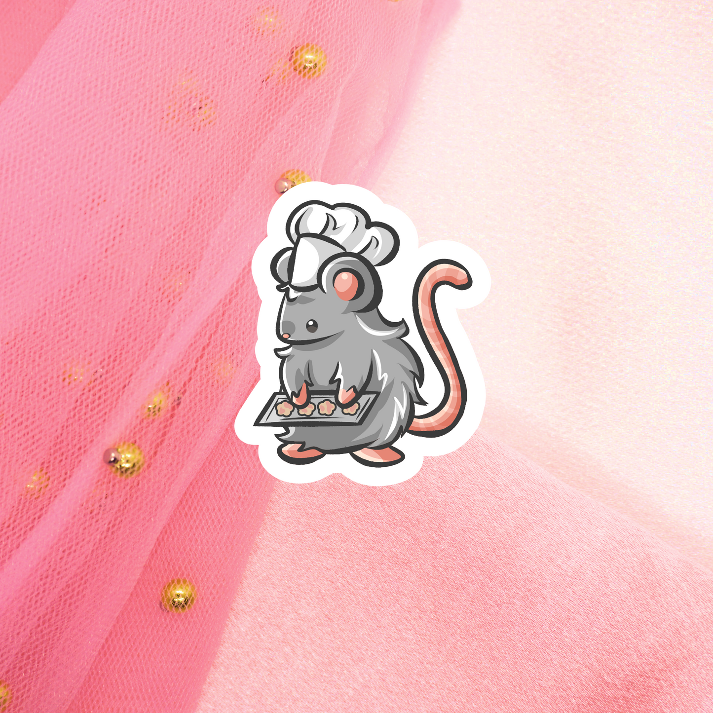 Cute Animal Sticker Winter Chefkoch Ratte