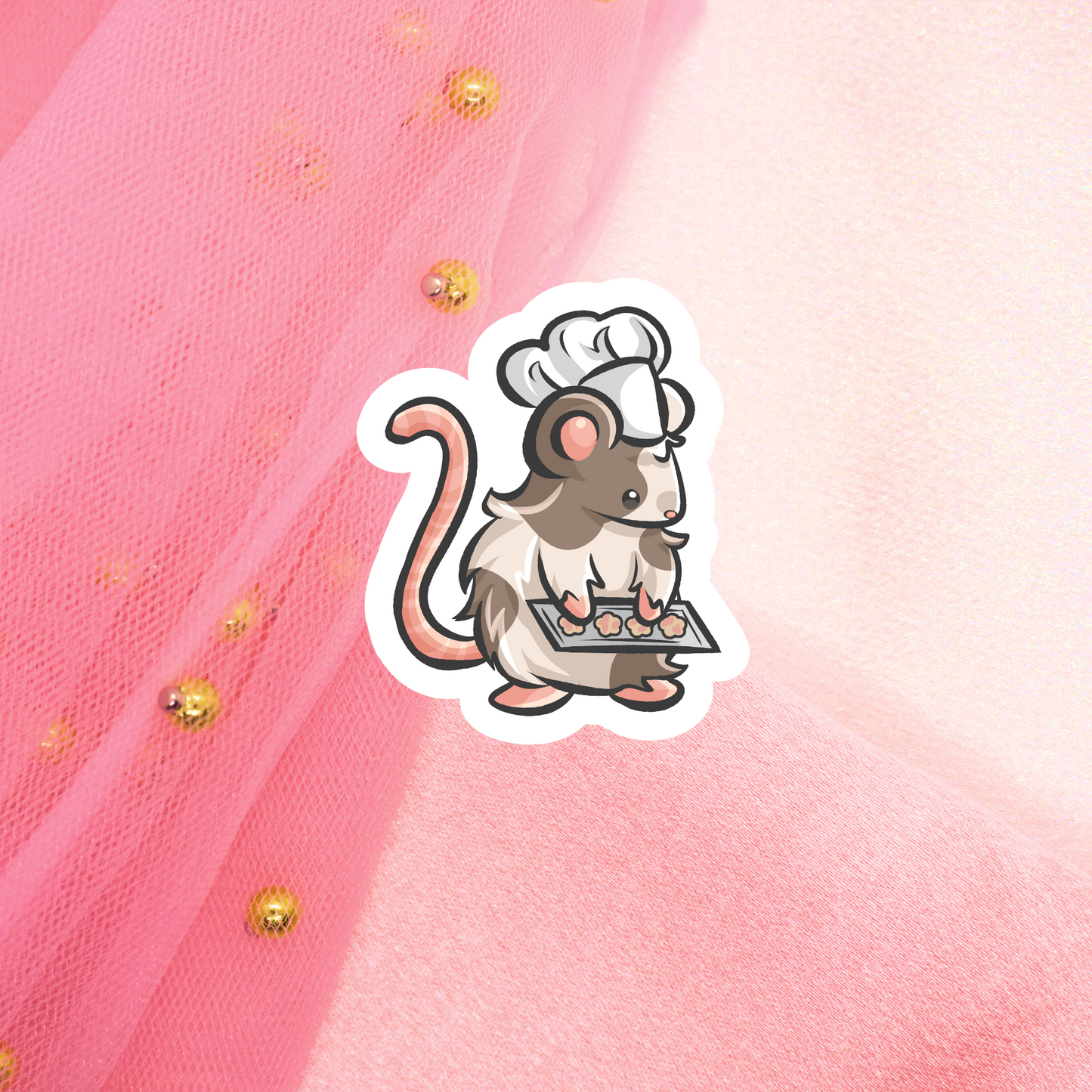 Cute Animal Sticker Winter Chefkoch Ratte