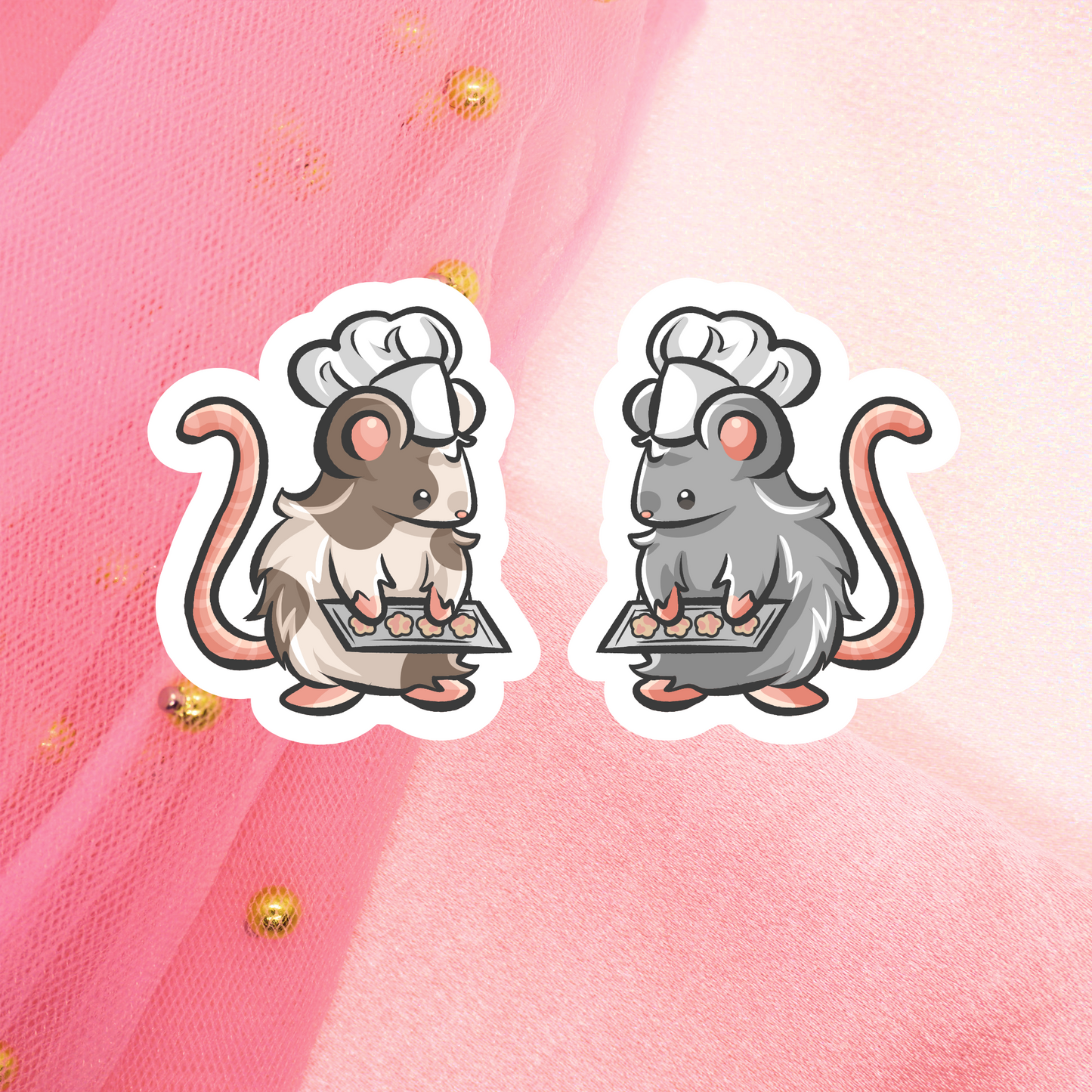 Cute Animal Sticker Winter Chefkoch Ratte