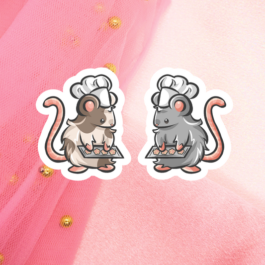 Cute Animal Sticker Winter Chefkoch Ratte