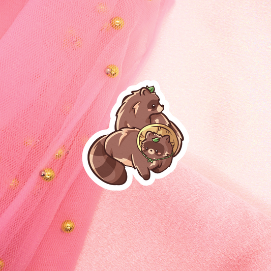 Cute Sticker Duo Tanuki