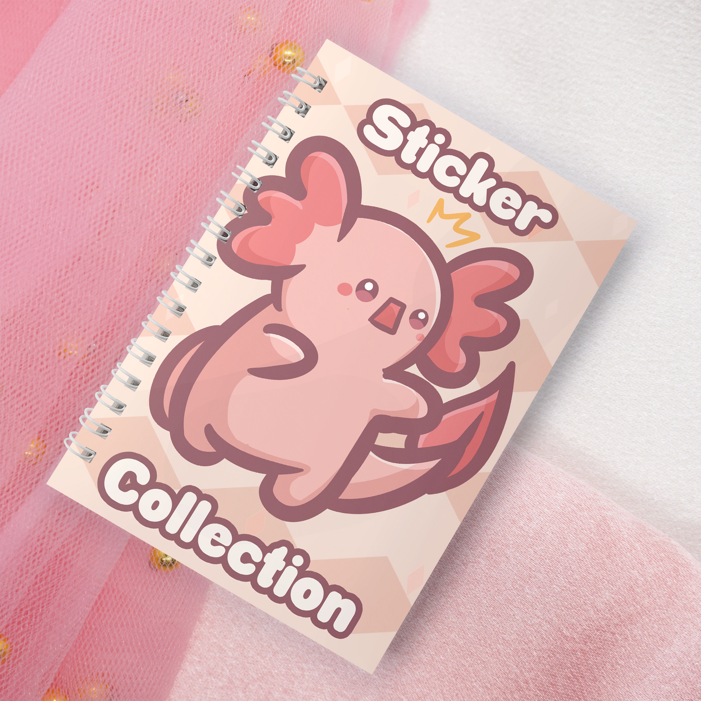 Wiederverwendbares Stickerbuch inkl. 2 zufällige Sticker | A5 | 32 Seiten | Reuseable Stickerbook | Kawaii Axolotl Shook