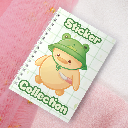 Reusable sticker book incl. 2 random stickers | A5 | 32 pages | Reusable sticker book | Kawaii duck goose motif