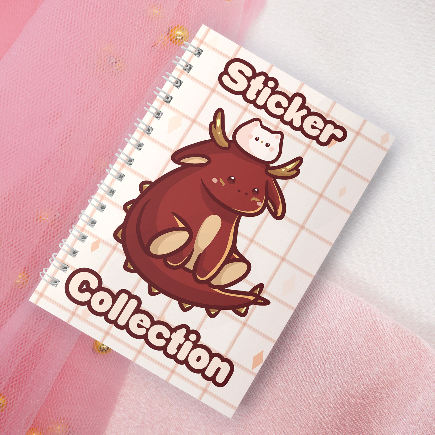 Reusable sticker book incl. 2 random stickers | A5 | 32 pages | Reusable sticker book | Kawaii ice cream dragon dragon motif