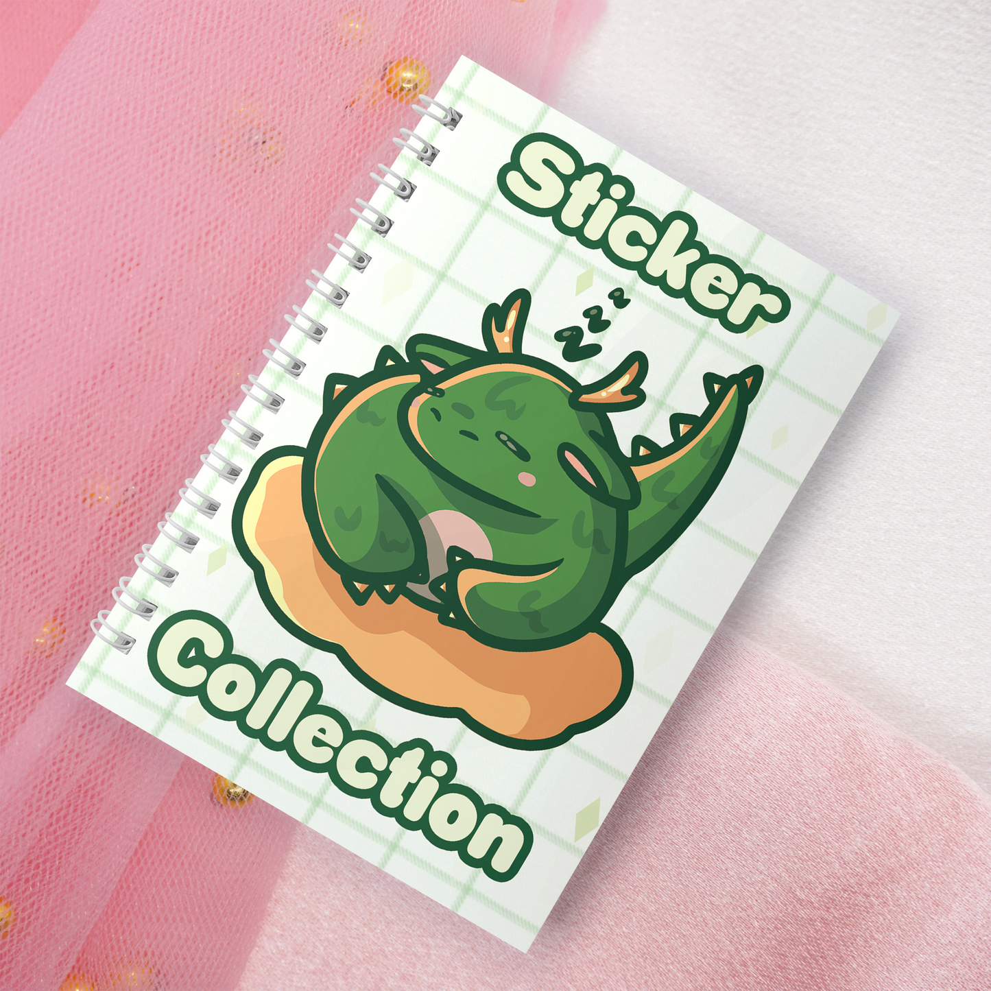 Reusable sticker book incl. 2 random stickers | A5 | 32 pages | Reusable sticker book | Kawaii ice cream dragon dragon motif