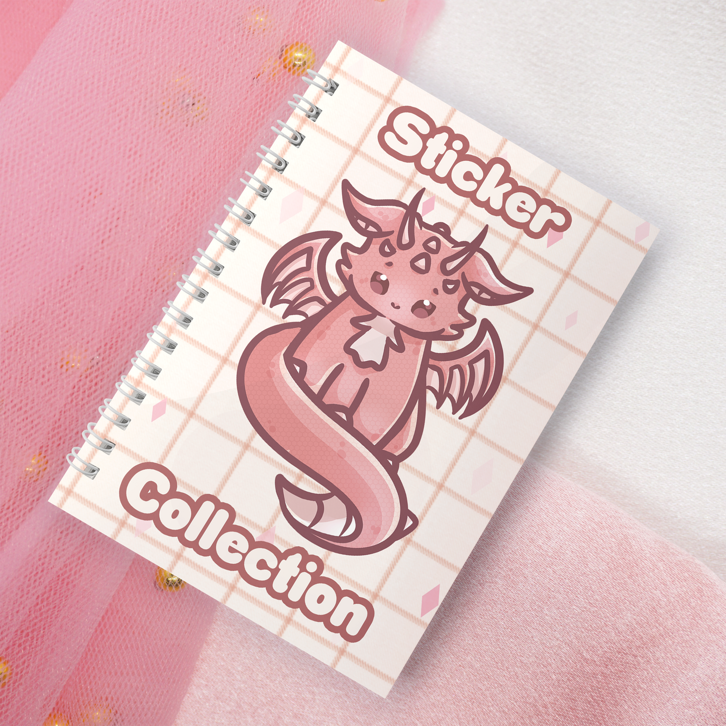 Reusable sticker book incl. 2 random stickers | A5 | 32 pages | Reusable sticker book | Kawaii ice cream dragon dragon motif