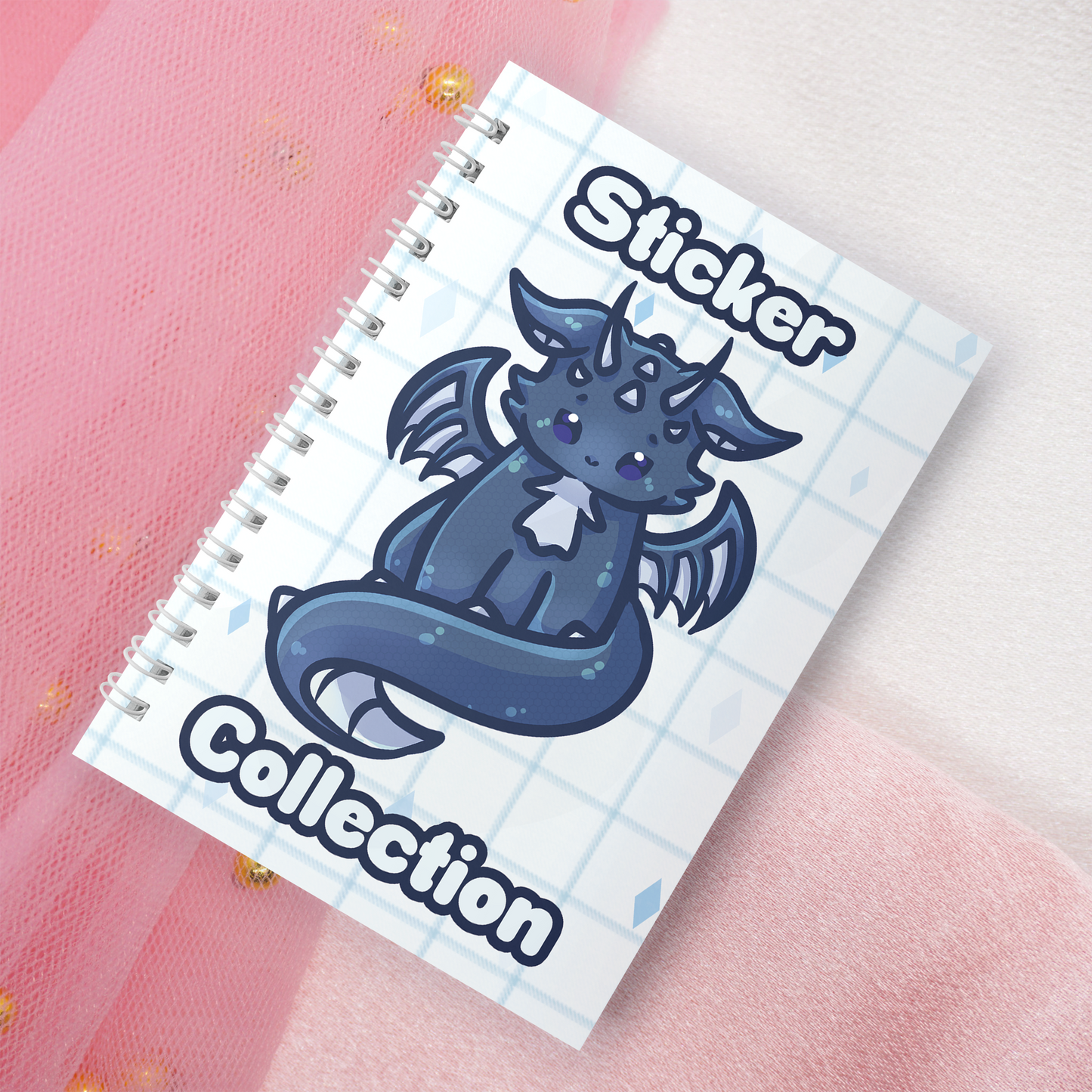 Reusable sticker book incl. 2 random stickers | A5 | 32 pages | Reusable sticker book | Kawaii ice cream dragon dragon motif