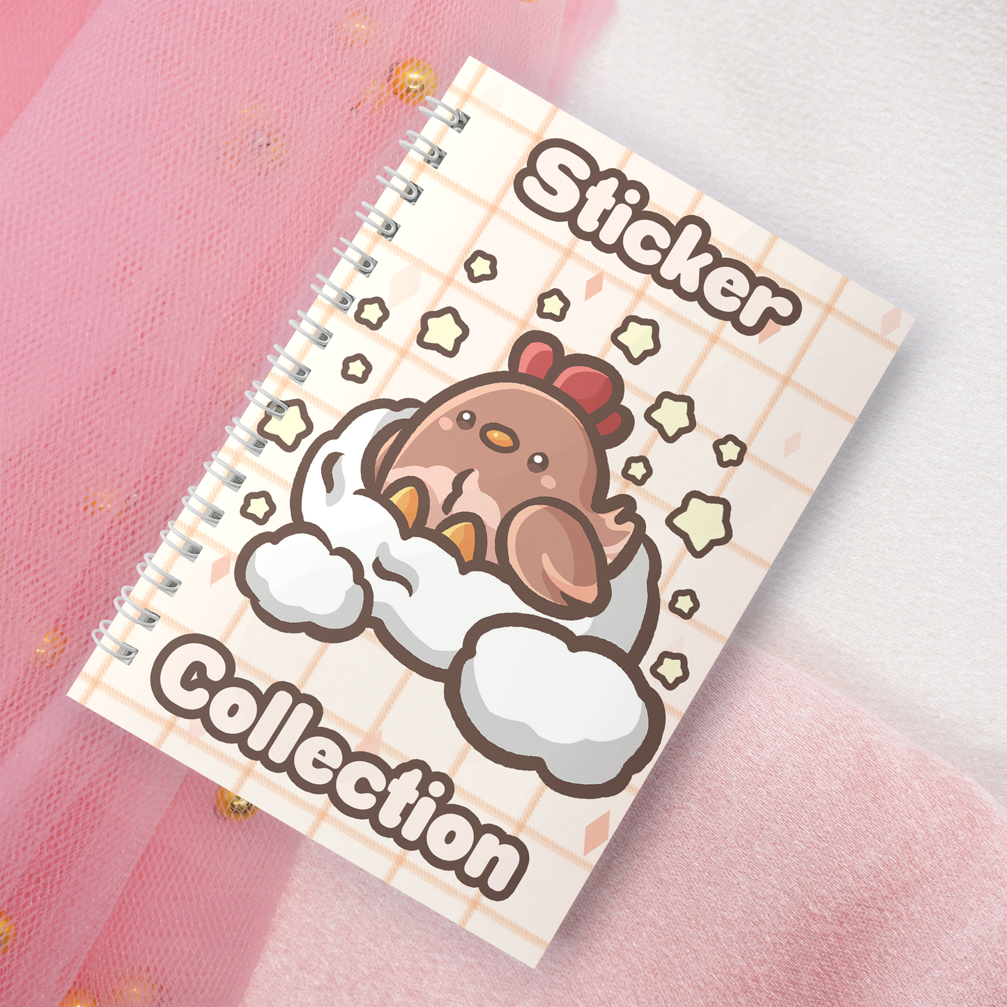 Reusable sticker book incl. 2 random stickers | A5 | 32 pages | Reusable sticker book | Kawaii duck goose motif