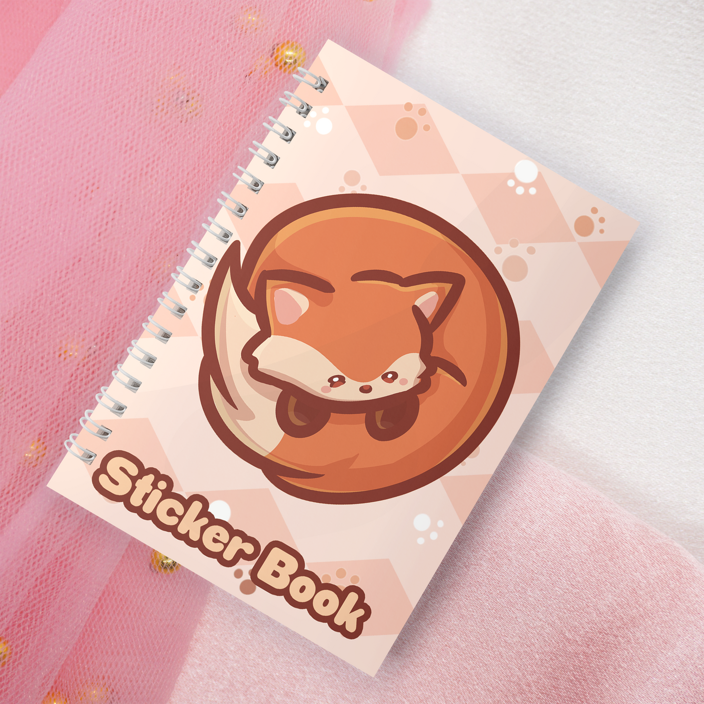 Reusable sticker book incl. 2 random stickers | A5 | 32 pages | Reusable sticker book | Kawaii Sleepy Fox fox motif