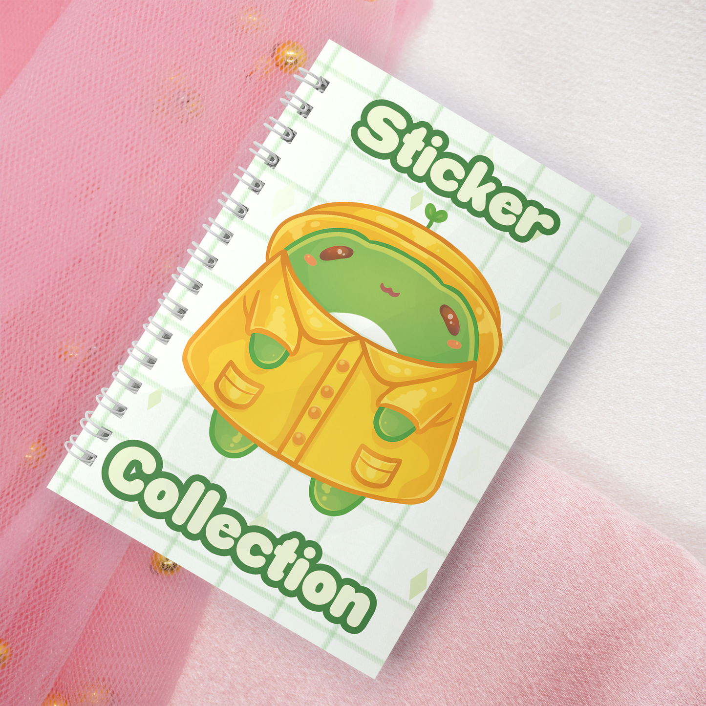 Wiederverwendbares Stickerbuch inkl. 2 zufällige Sticker | A5 | 32 Seiten | Reuseable Stickerbook | Kawaii Frog Froggy Froggie Raincoat