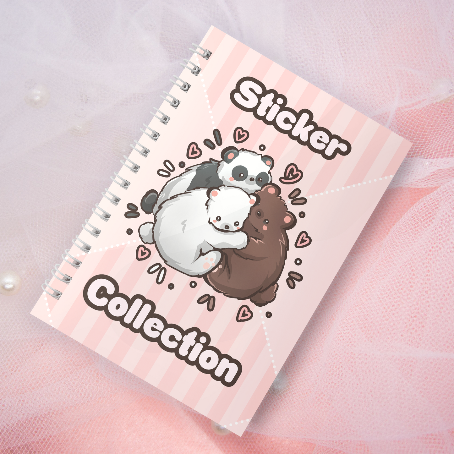 Reusable sticker book incl. 2 random stickers | A5 | 32 pages | Reusable sticker book | Kawaii bunny rabbit motif