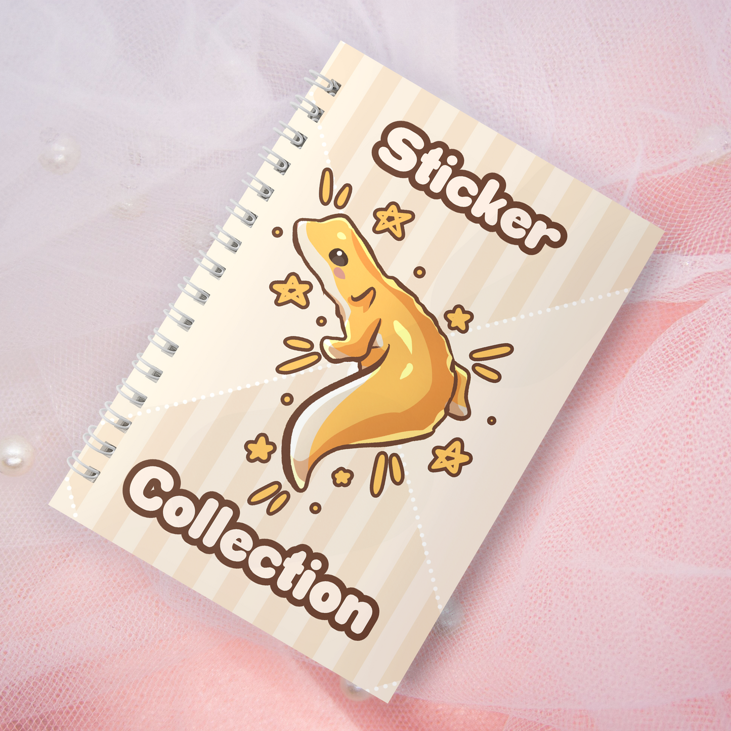 Wiederverwendbares Stickerbuch inkl. 2 zufällige Sticker | A5 | 32 Seiten | Reuseable Stickerbook | Gekko