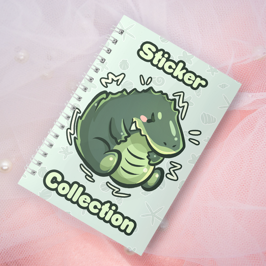Wiederverwendbares Stickerbuch inkl. 2 zufällige Sticker | A5 | 32 Seiten | Reuseable Stickerbook | Krokodil