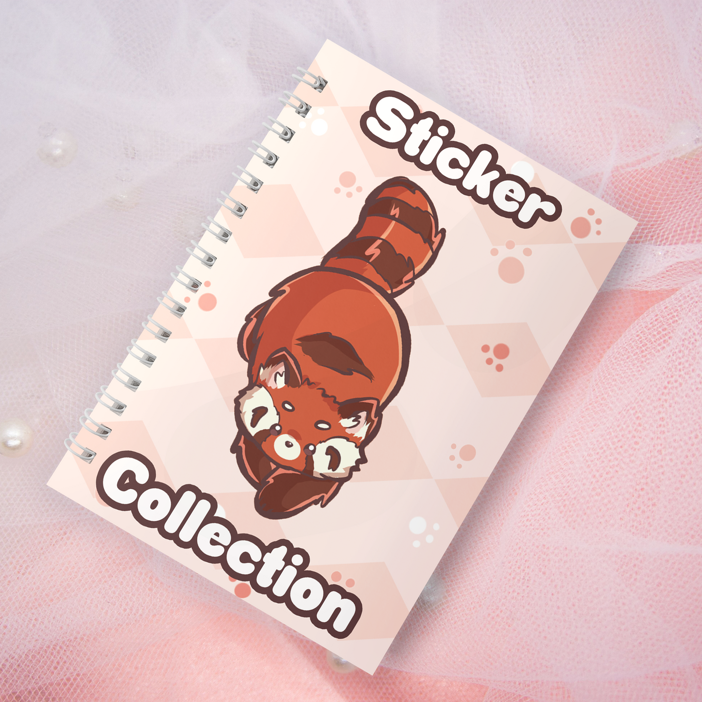 Reusable sticker book including 2 random stickers | A5 | 32 pages | Reuseable Stickerbook | Kawaii Red Panda