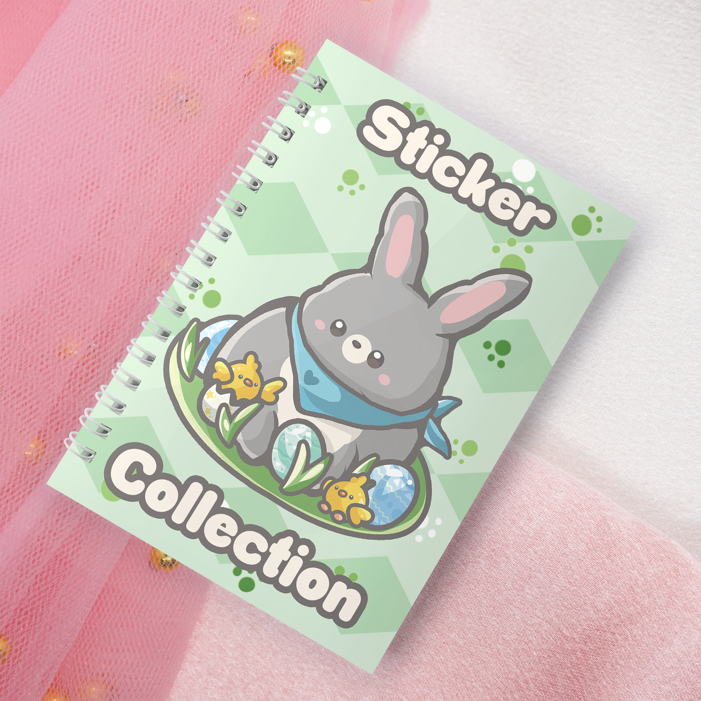 Reusable sticker book incl. 2 random stickers | A5 | 32 pages | Reusable sticker book | Kawaii bunny rabbit motif