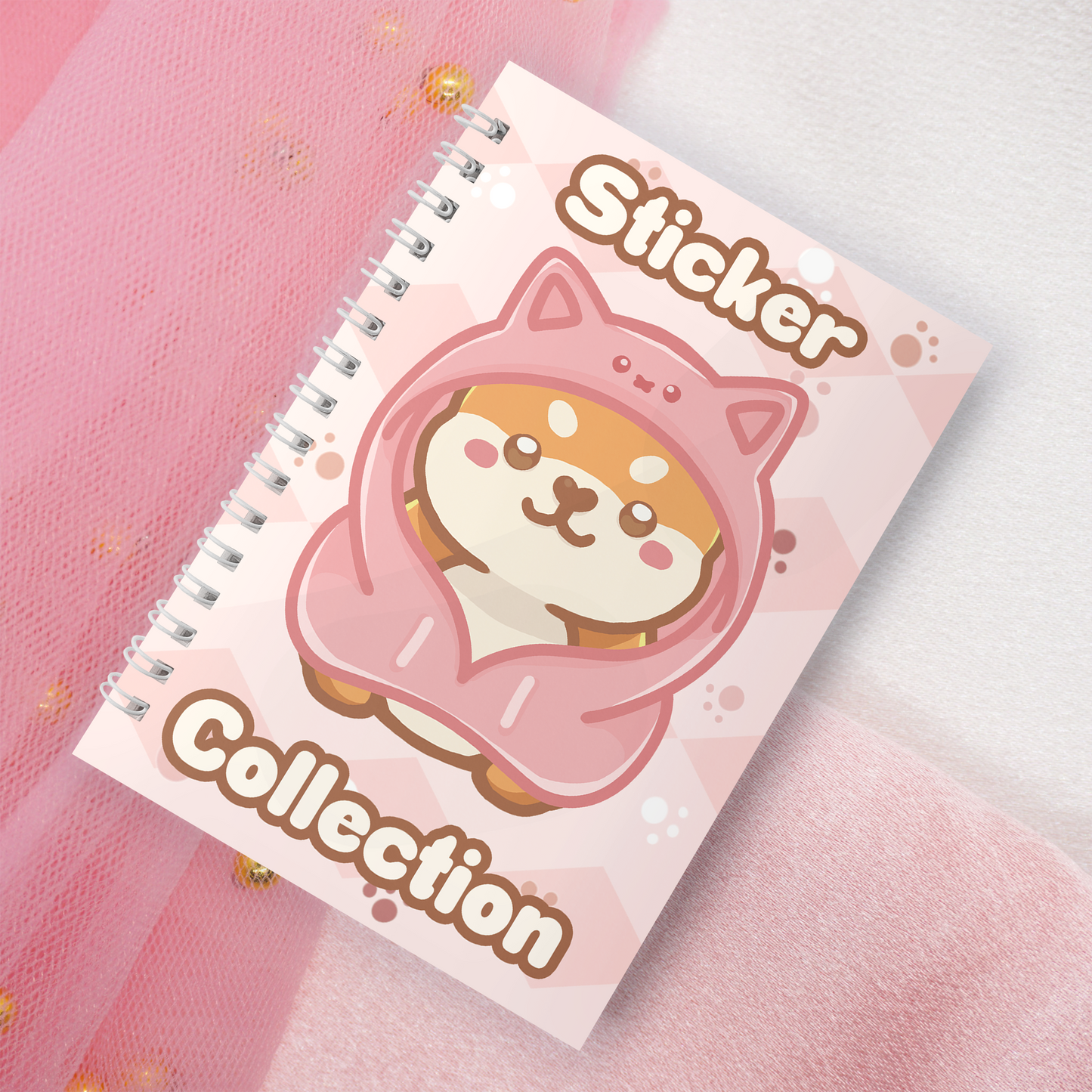 Wiederverwendbares Stickerbuch inkl. 2 zufällige Sticker | A5 | 32 Seiten | Reuseable Stickerbook | Kawaii Shiba Inus Akitas