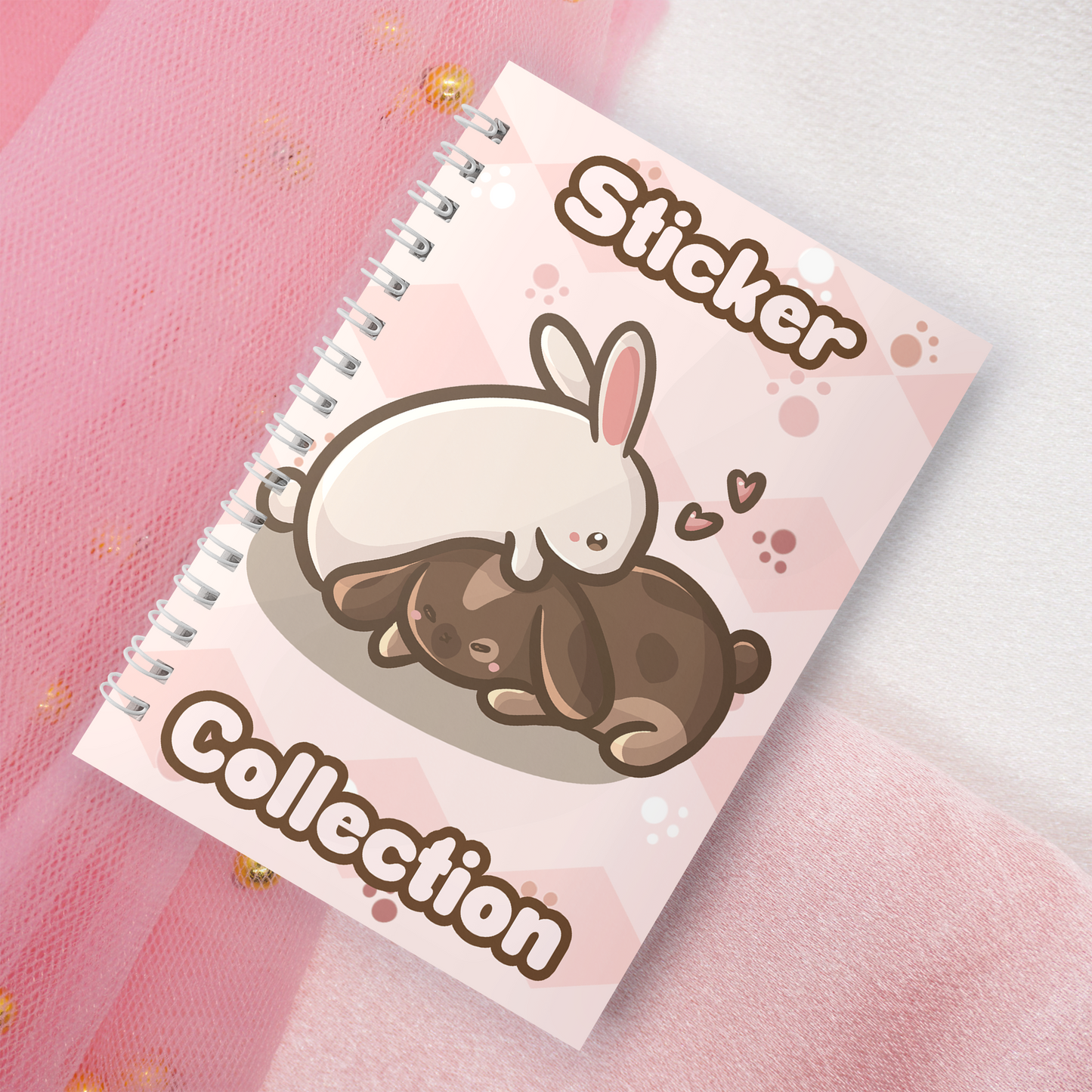 Reusable sticker book incl. 2 random stickers | A5 | 32 pages | Reusable sticker book | Kawaii bunny rabbit motif