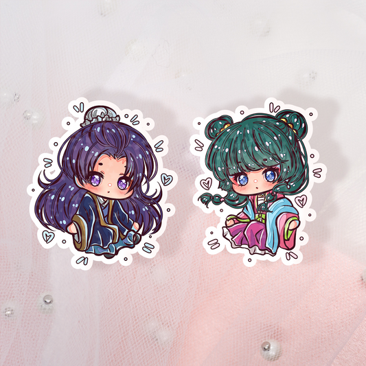 Cute Anime Glitter Sticker