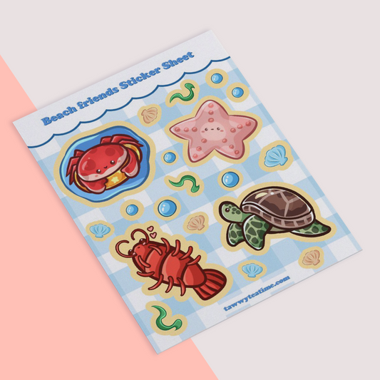 Beach Friends Sticker Sheet