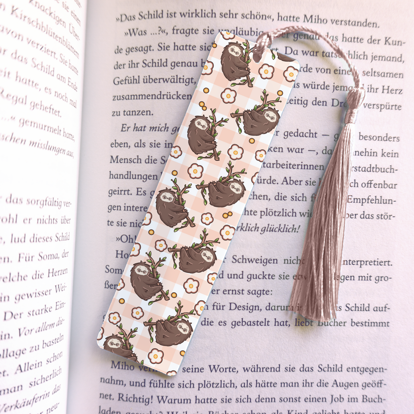 Sloth Acrylic Vinyl Bookmark