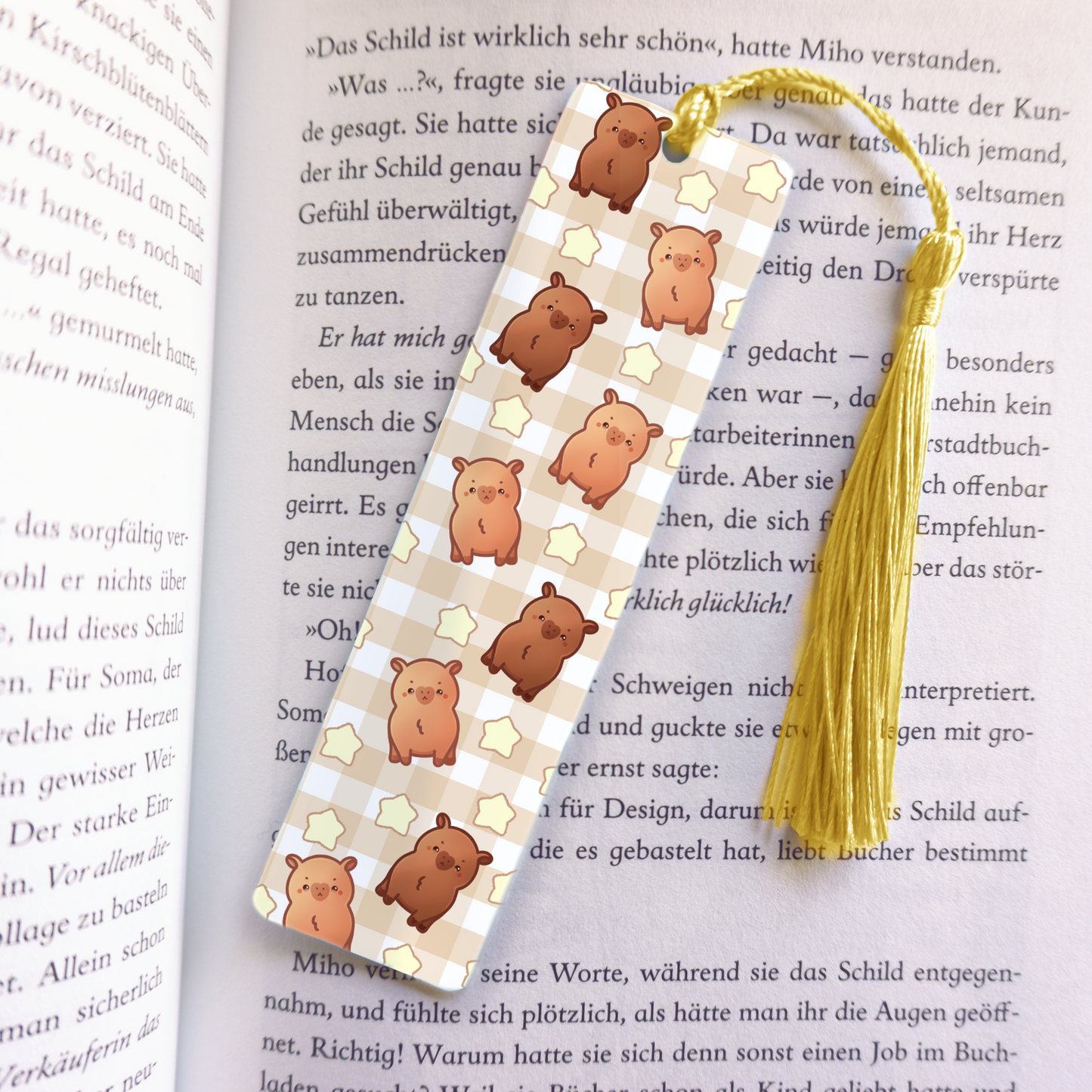 Capybara Acrylic Vinyl Bookmark