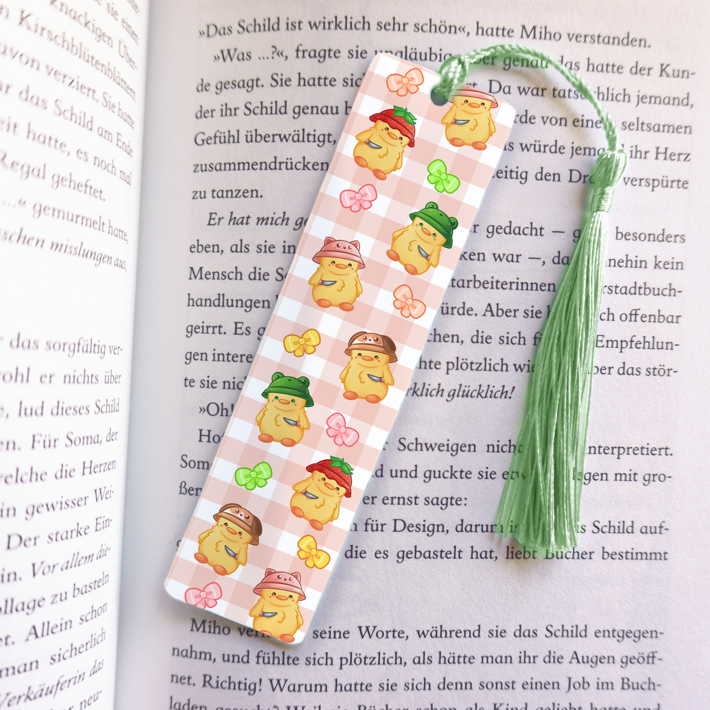 Chicken Chick with Knife Acrylic Vinyl Bookmark