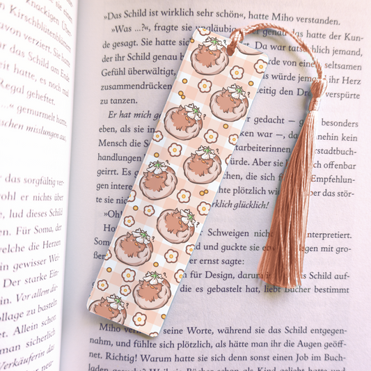 Chicken with Flower Acrylic Vinyl Bookmark