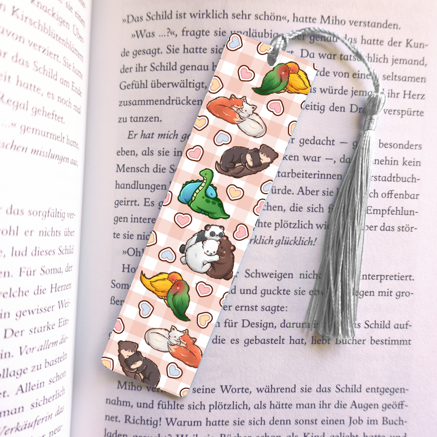 Valentine's Day Animals Acrylic Vinyl Bookmark