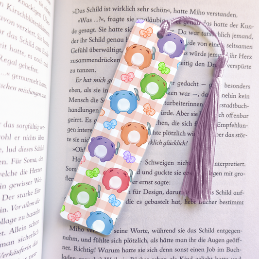 Frog with Knife Acrylic Vinyl Bookmark