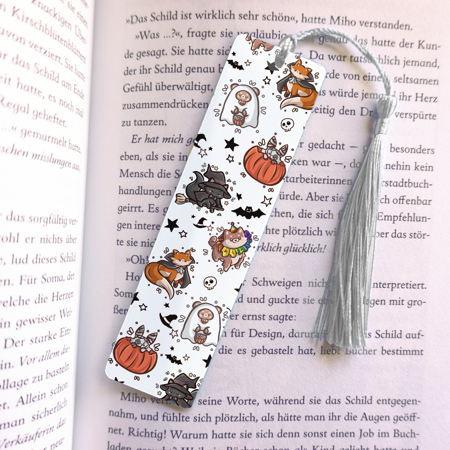 Magician and Skateboard Pigeons Acrylic Vinyl Bookmark