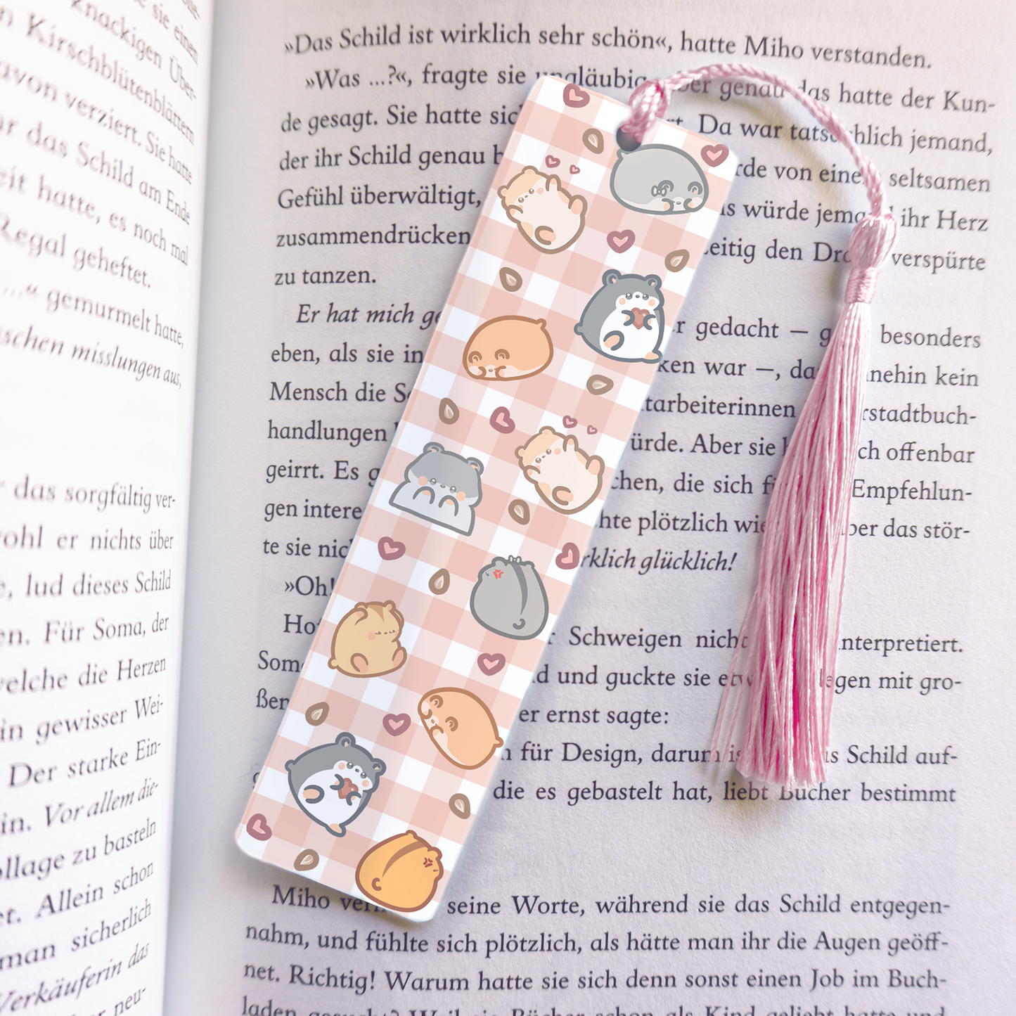 Hampter Acrylic Vinyl Bookmark